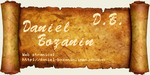 Daniel Božanin vizit kartica